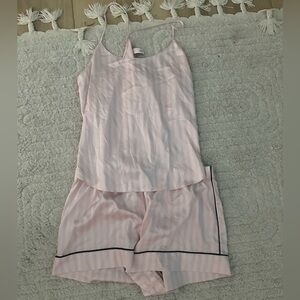 victoria secret striped pajama set